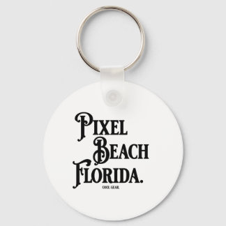 Pixel Beach Florida T-Shirt Keychain