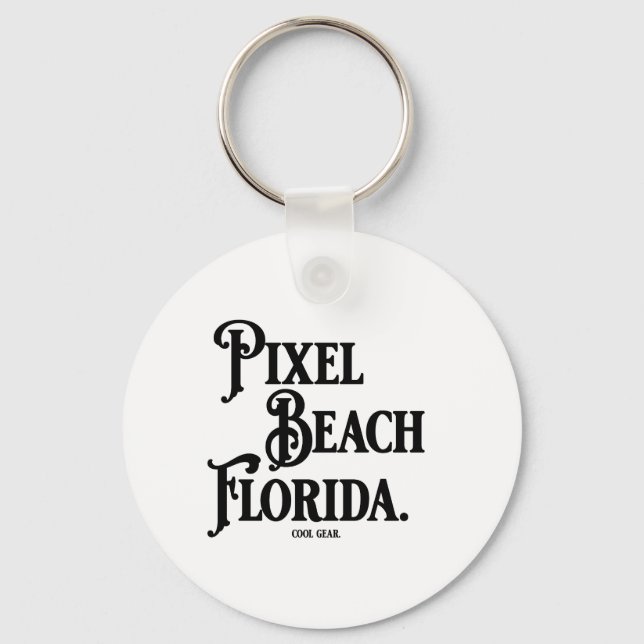 Pixel Beach Florida T-Shirt Keychain (Front)