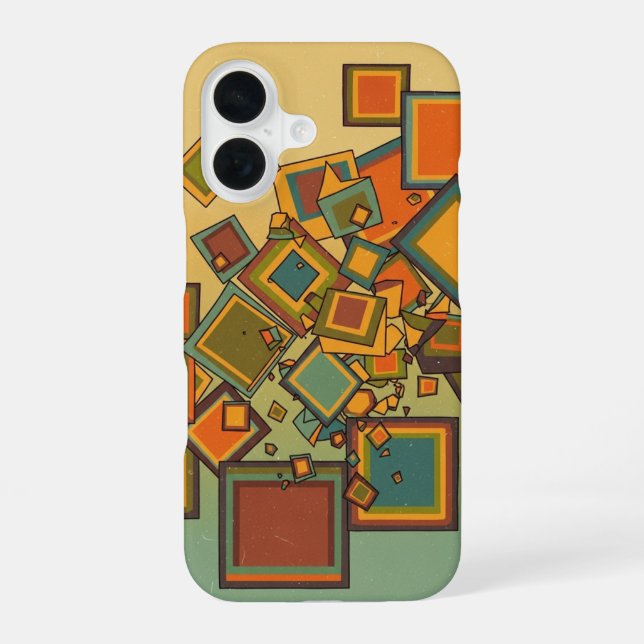 Pixel Block Collision iPhone Case (Back)