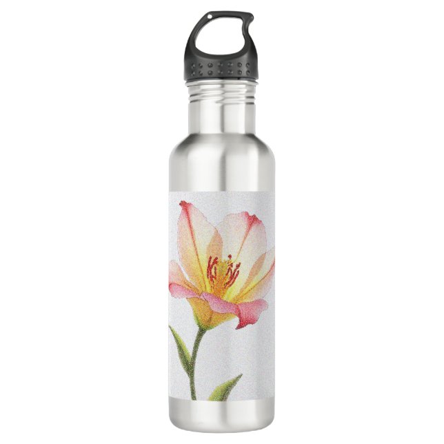 Pixel Bloom Trio Stainless Steel Water Bottle (Front)