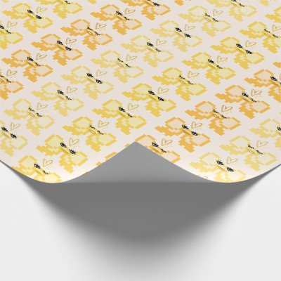 Pixel Bow In High Heels Pattern Wrapping Paper