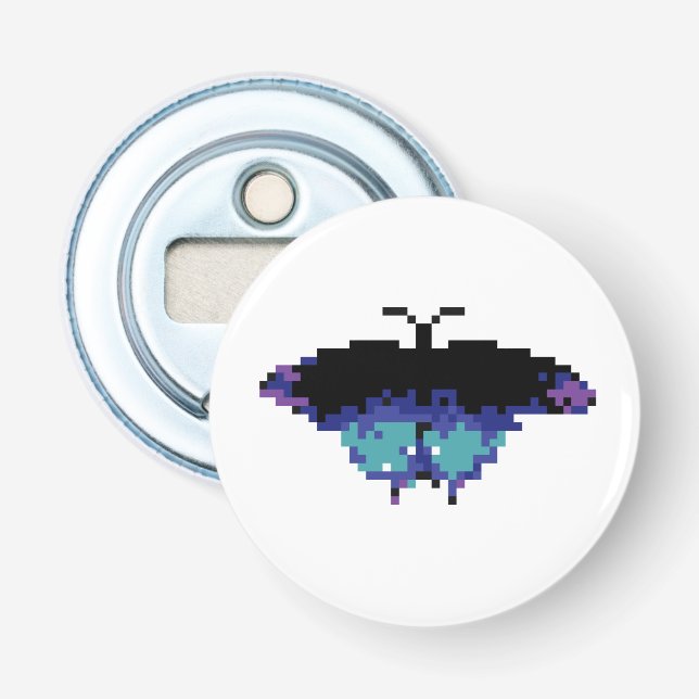Pixel butterfly bottle opener (Front)