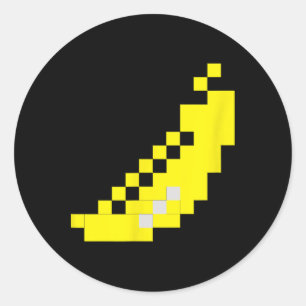Pixel Bynana 80s Video Game Halloween Group Costum Classic Round Sticker