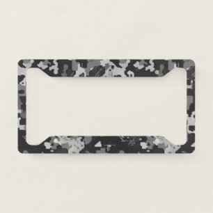 Pixel Camo Stealth License Plate Frame