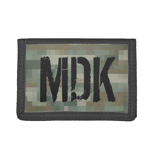 Pixel camouflage monogrammed wallet for men (Front)
