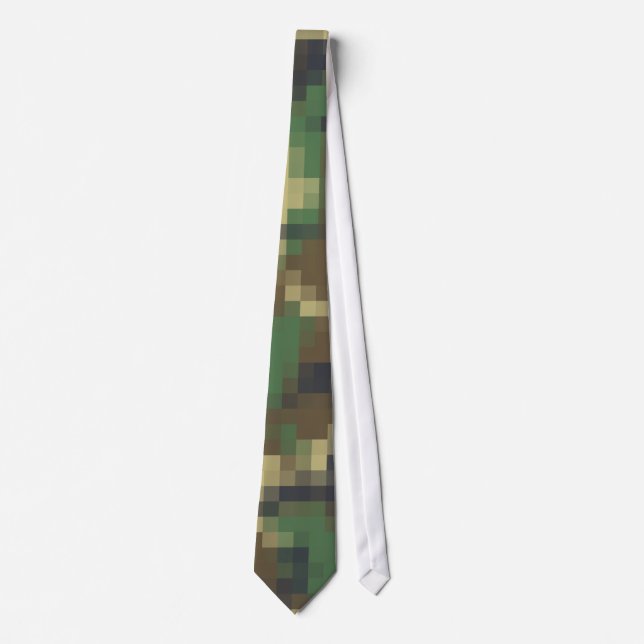 Pixel Camouflage Neck Tie (Front)