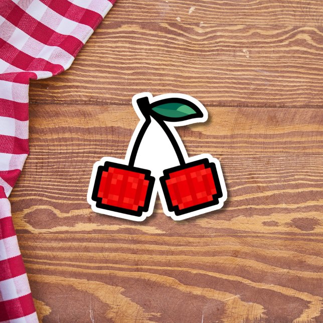 Pixel cherries  sticker (Creator Uploaded)