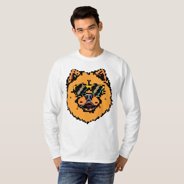 Pixel Chow Chow  T-Shirt (Front Full)