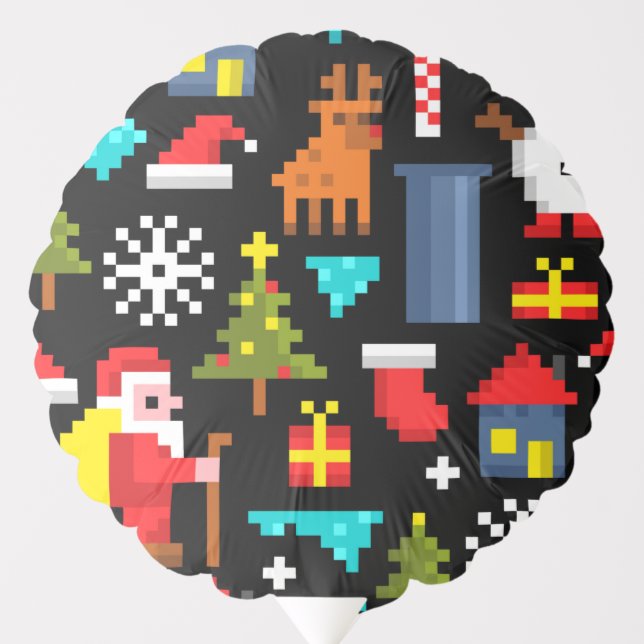 Pixel Christmas Balloon (Front)