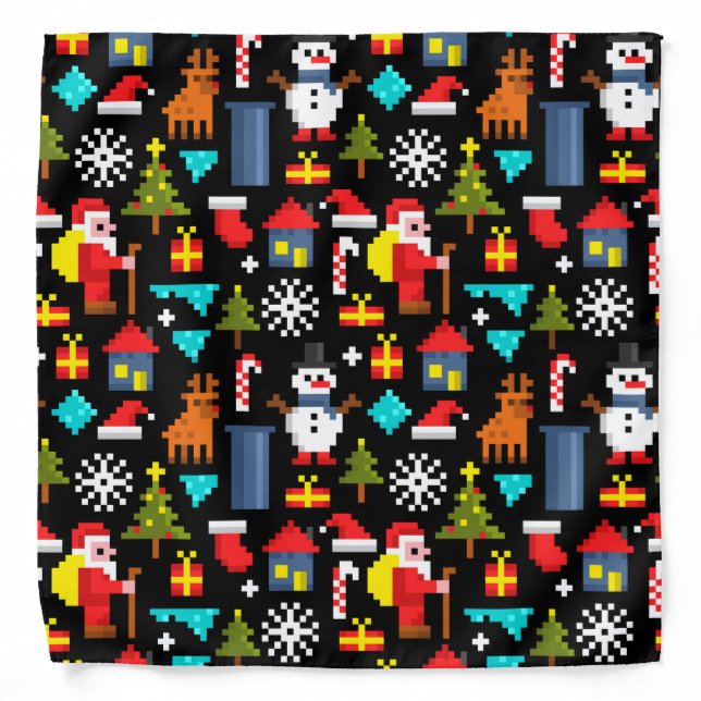 Pixel Christmas Bandana (Front)