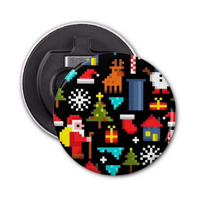 Pixel Christmas Bottle Opener (Front)