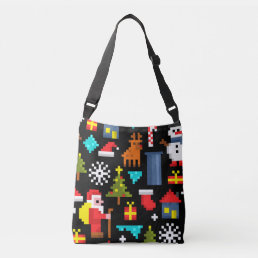 Pixel Christmas Crossbody Bag
