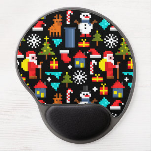 Pixel Christmas Gel Mouse Pad