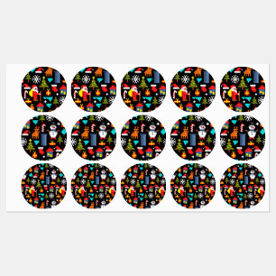 Pixel Christmas Kids' Labels