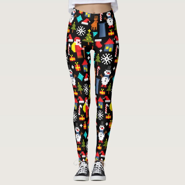 Pixel Christmas Leggings (Front)