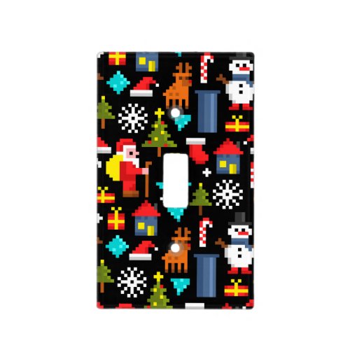 Pixel Christmas Light Switch Cover