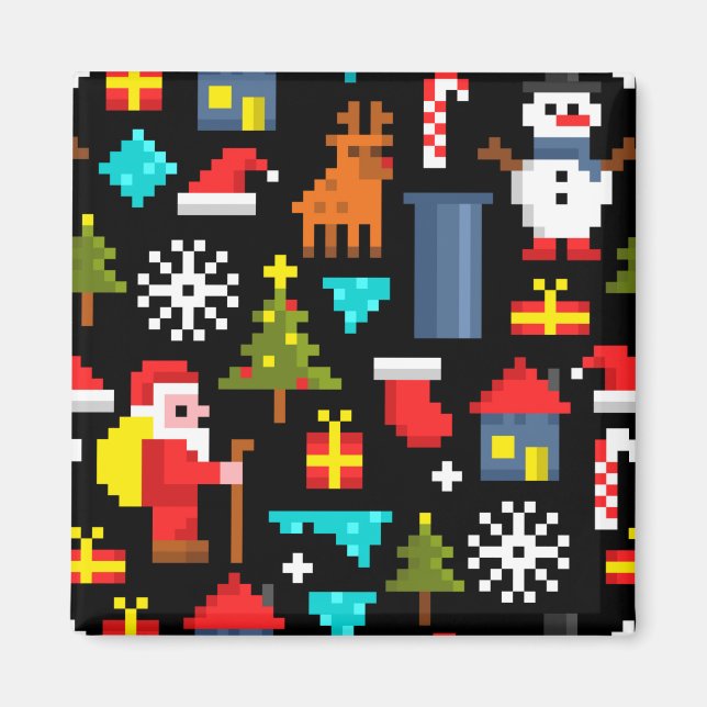 Pixel Christmas Magnet (Front)