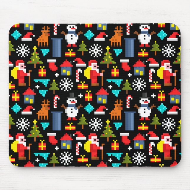 Pixel Christmas Mouse Pad (Front)
