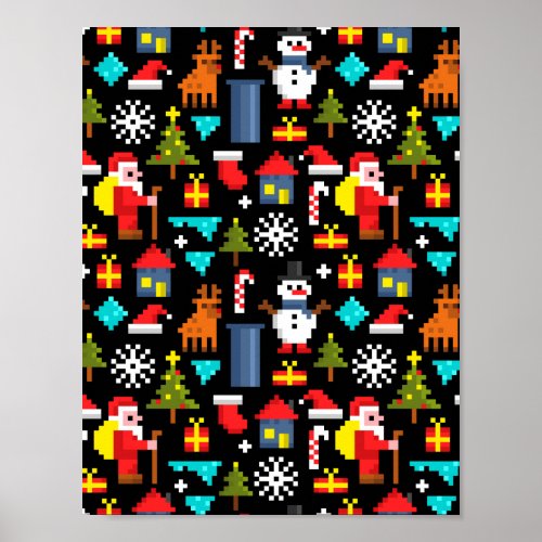 Pixel Christmas Poster