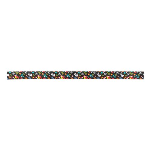 Pixel Christmas Satin Ribbon