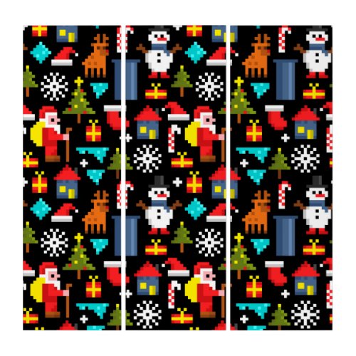 Pixel Christmas Triptych