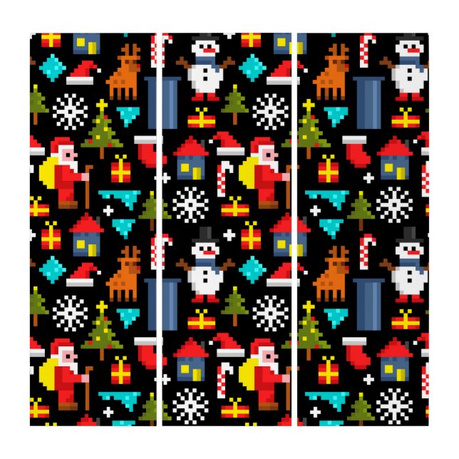 Pixel Christmas Triptych (Front)