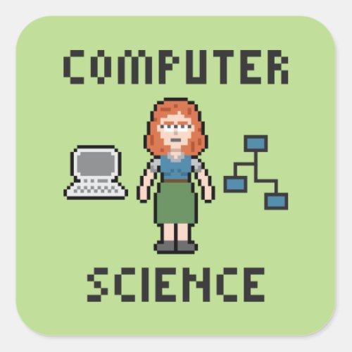 Pixel Computer Science _ Female _ Sticker