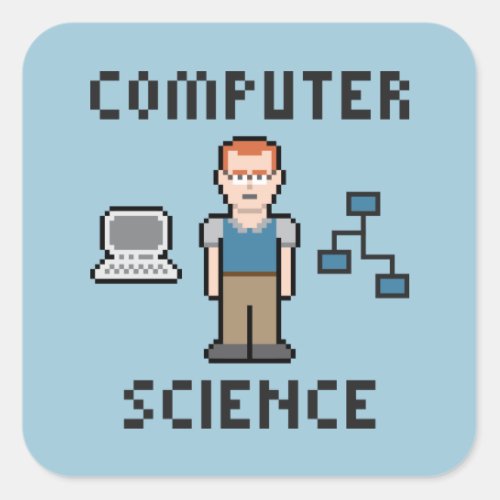 Pixel Computer Science Sticker