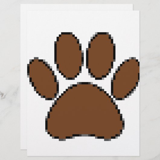 Pixel Dog Paw Print (Front/Back)