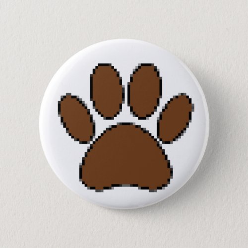 Pixel Dog Paw Print Button