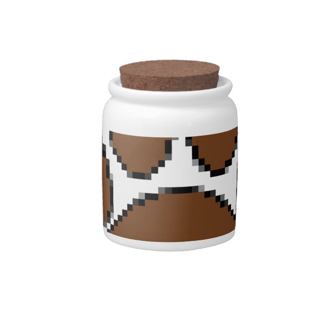 Pixel Dog Paw Print Candy Jar (Front)