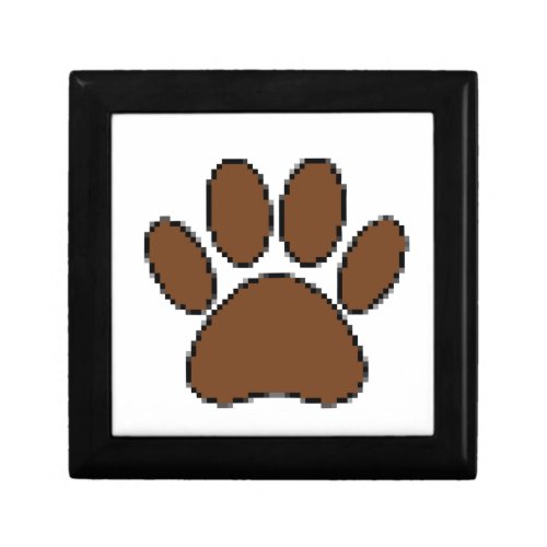 Pixel Dog Paw Print Gift Box