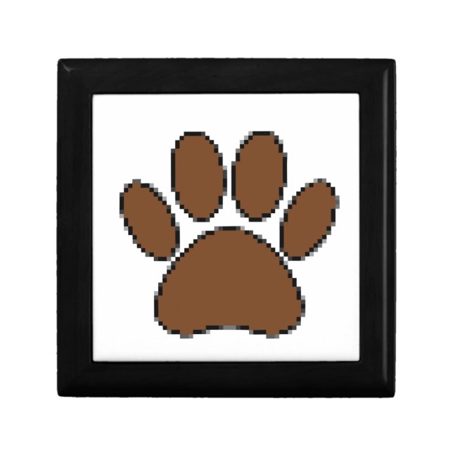 Pixel Dog Paw Print Gift Box (Front)