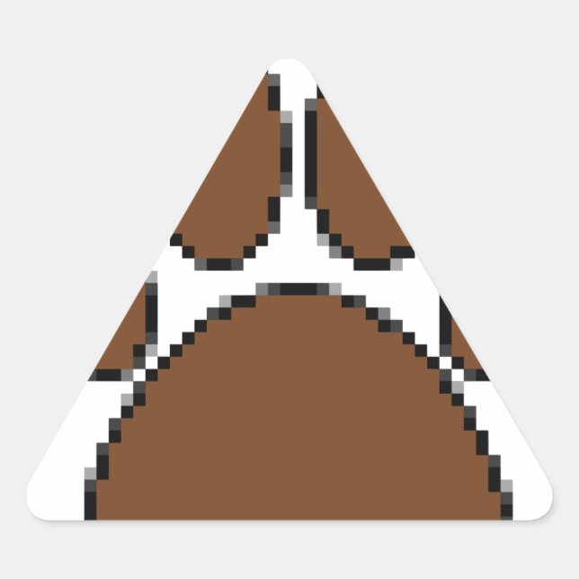 Pixel Dog Paw Print Triangle Sticker (Front)