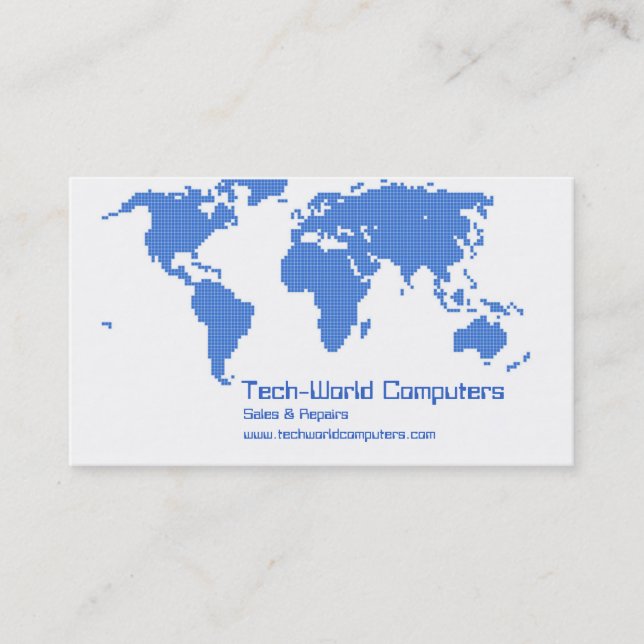 Pixel Earth Business Card (Front)
