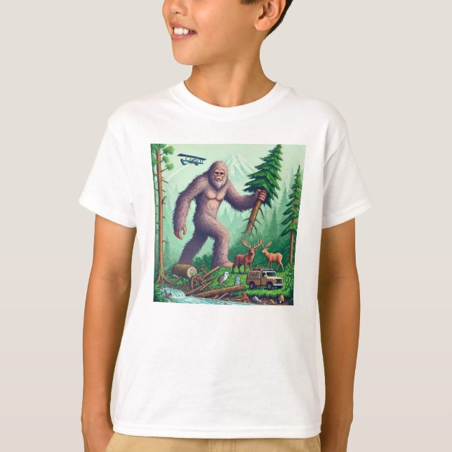 Pixel Friends: Forest Protection (big foot) #07 T-Shirt (Front)
