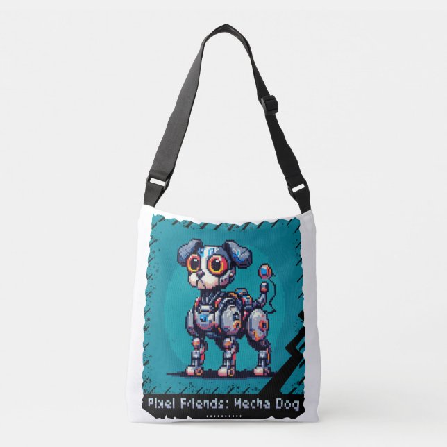 Pixel Friends: Mecha Dog (Robot Dog)  Crossbody Bag (Front)
