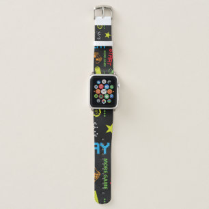 Pixel Game Style: Abstract Seamless. Apple Watch Band