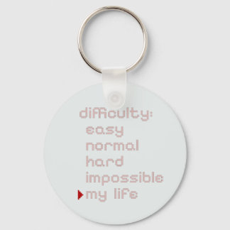 Pixel Gamer Humor Silhouette Keychain