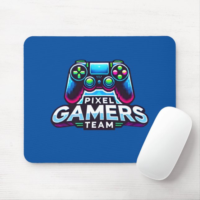 Pixel Gamers Team – Blue Gamer Mouse Pad (With Mouse)