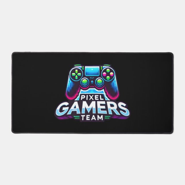 Pixel Gamers Team – Elite Gaming Desk Mat (Front)