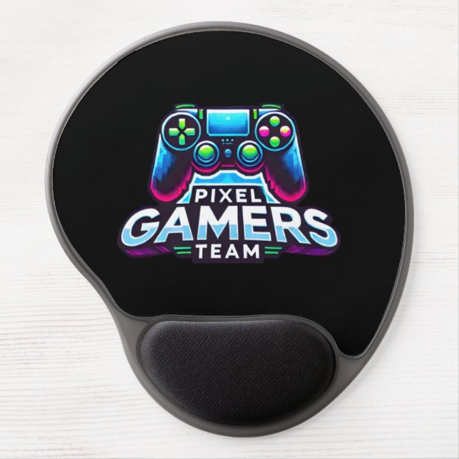 Pixel Gamers Team – Future Pro Gamer Gel Mouse Pad (Front)