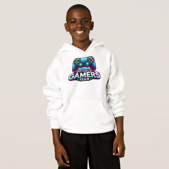 Pixel Gamers Team – Future Pro Gamer Hoodie (Front Full)