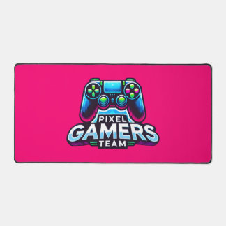 Pixel Gamers Team – Neon Pink Gaming Desk Mat