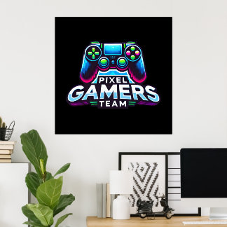 Pixel Gamers Team – Next Gen Player Poster