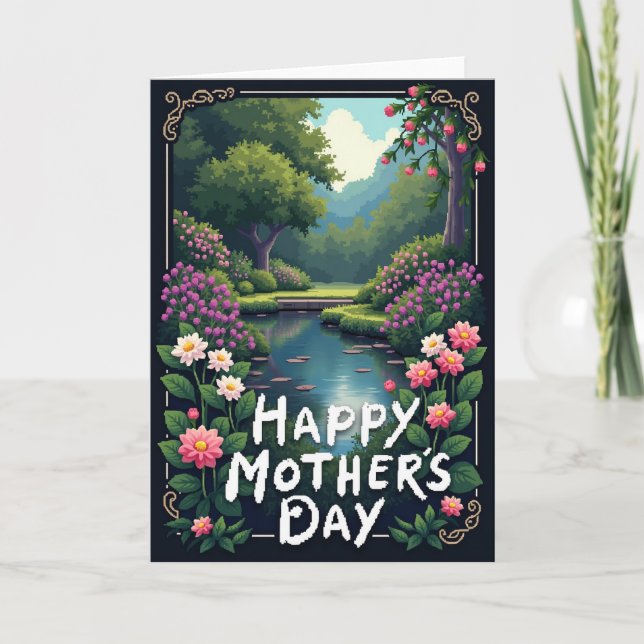 Pixel Garden Mothers Day Card (Front)