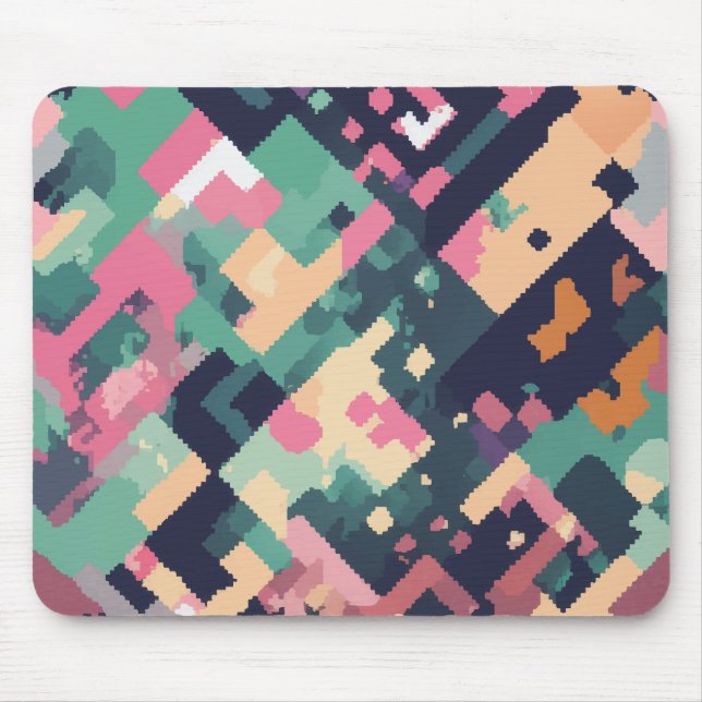 Pixel geometric mouse pad (Front)