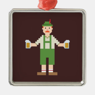 Pixel German Metal Ornament