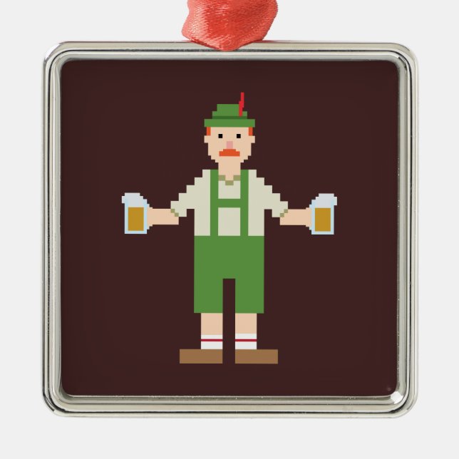 Pixel German Metal Ornament (Front)