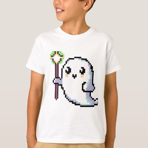 Pixel Ghost  Cute Haunt T_Shirt